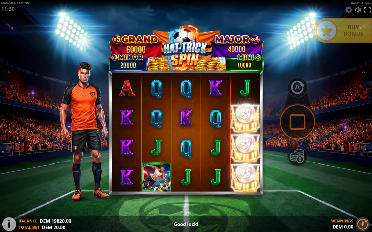 Hat-Trick Spin gameplay