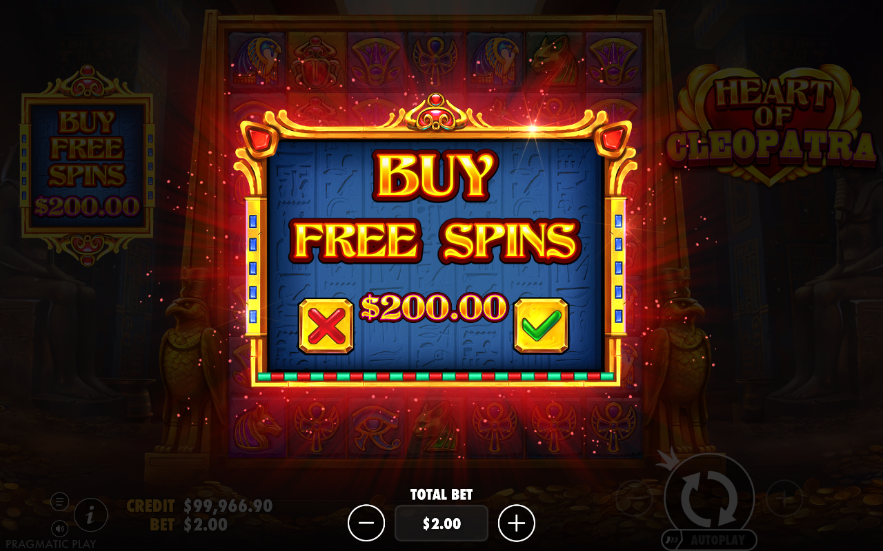 Heart of Cleopatra bonus buy