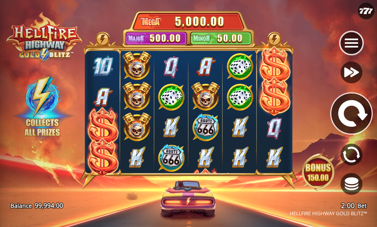 Hellfire Highway Gold Blitz gameplay