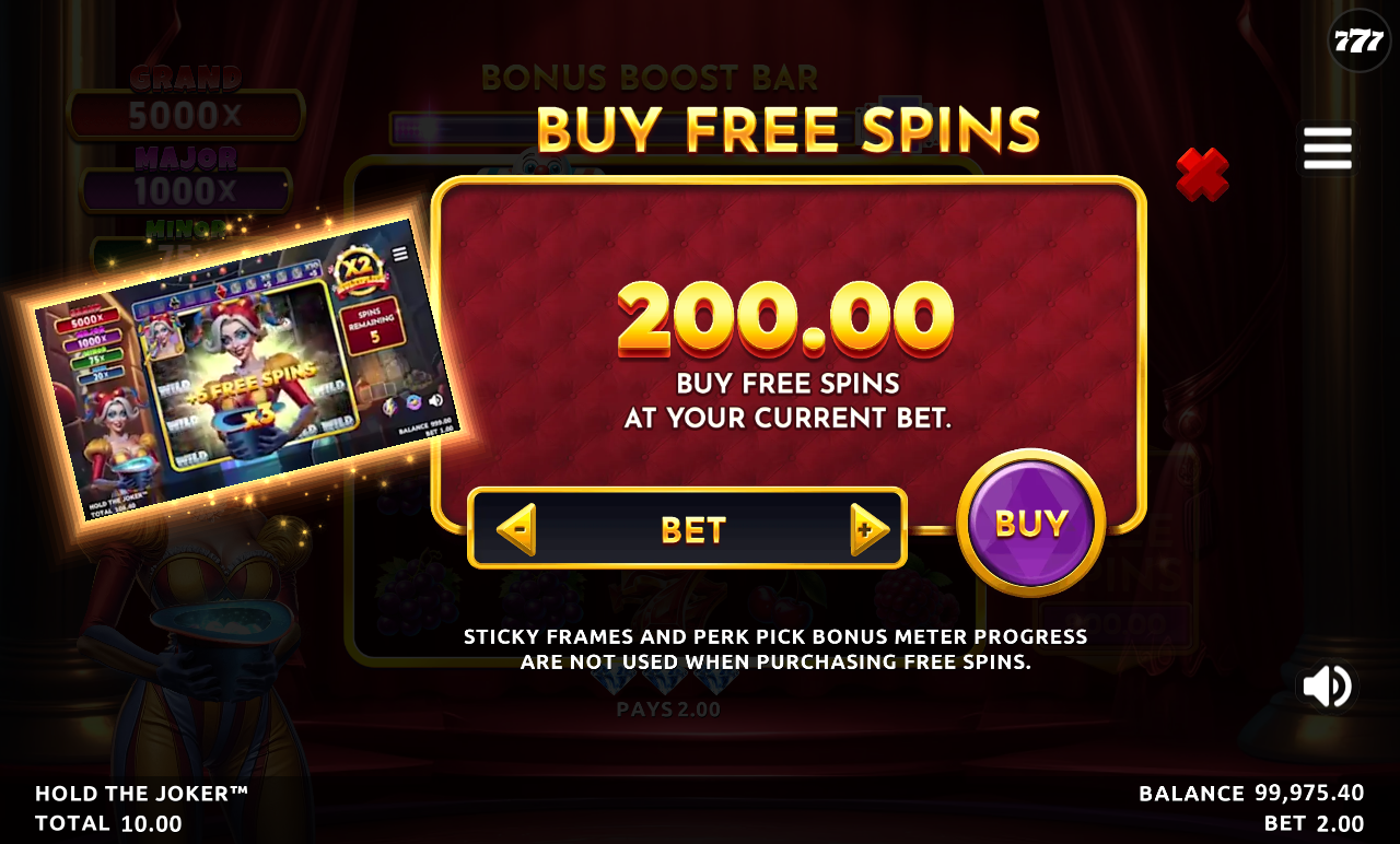 Hold the Joker bonus buy