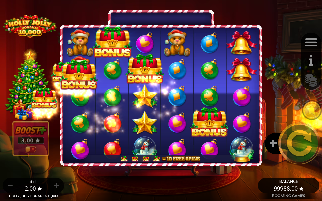 Holly Jolly Bonanza 10,000 gameplay