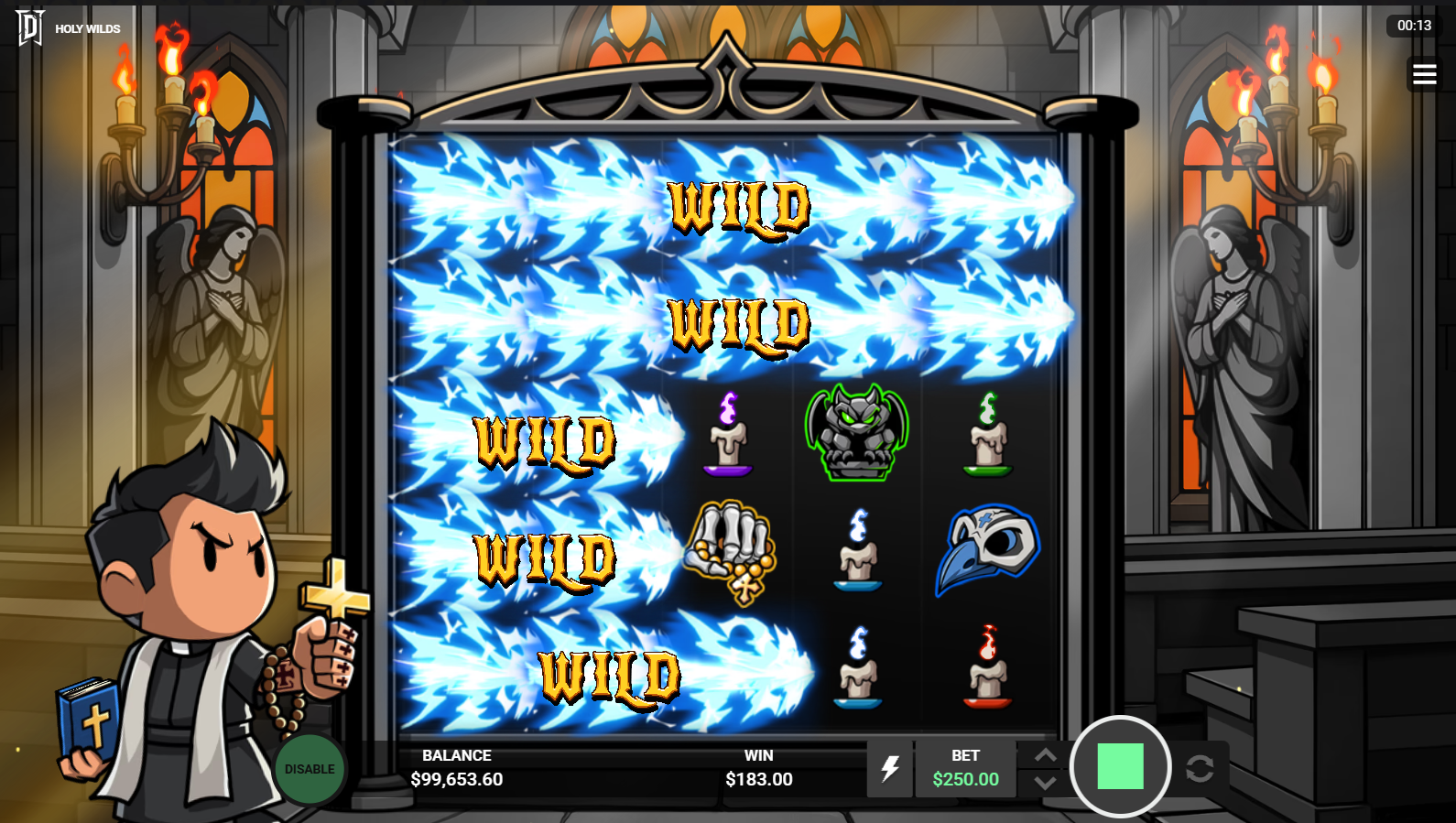 Holy Wilds Demon symbols and Holy Light