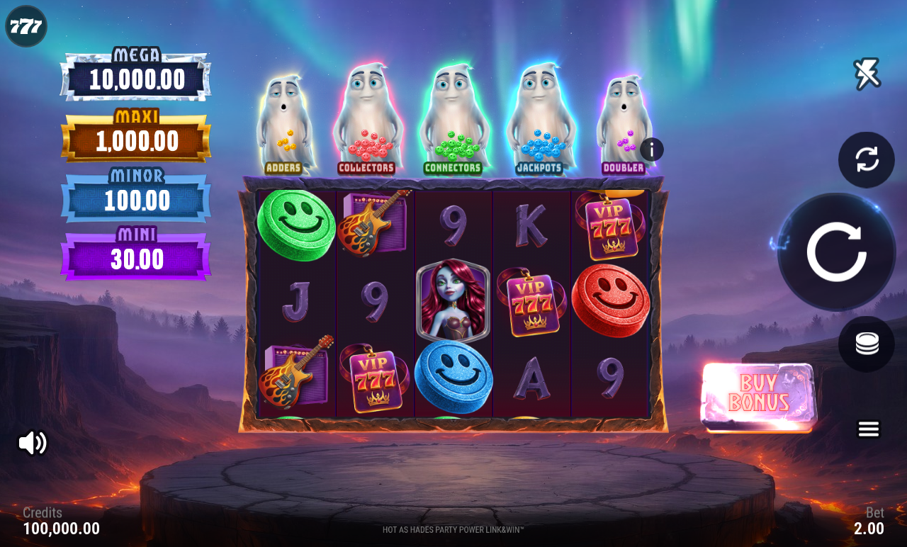 Hot as Hades Party Power Link&Win base game