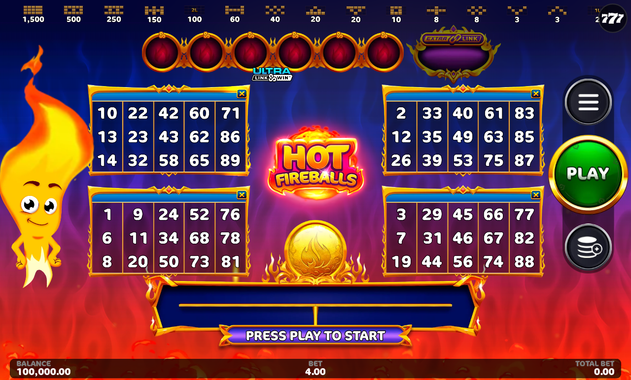 Hot Fireballs Link&Win base game