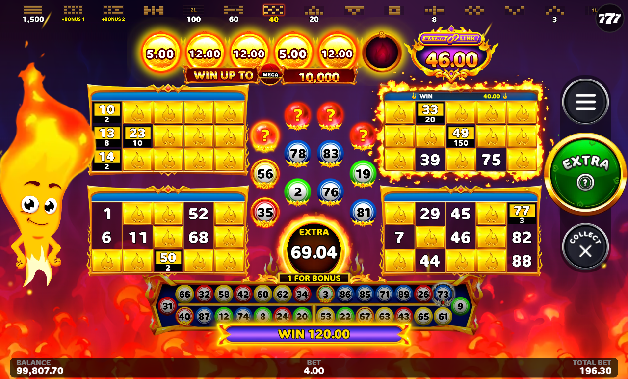 Hot Fireballs Link&Win gameplay