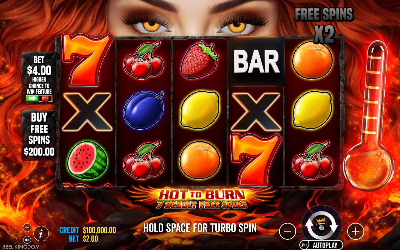 Hot to Burn - 7 Deadly Free Spins base game