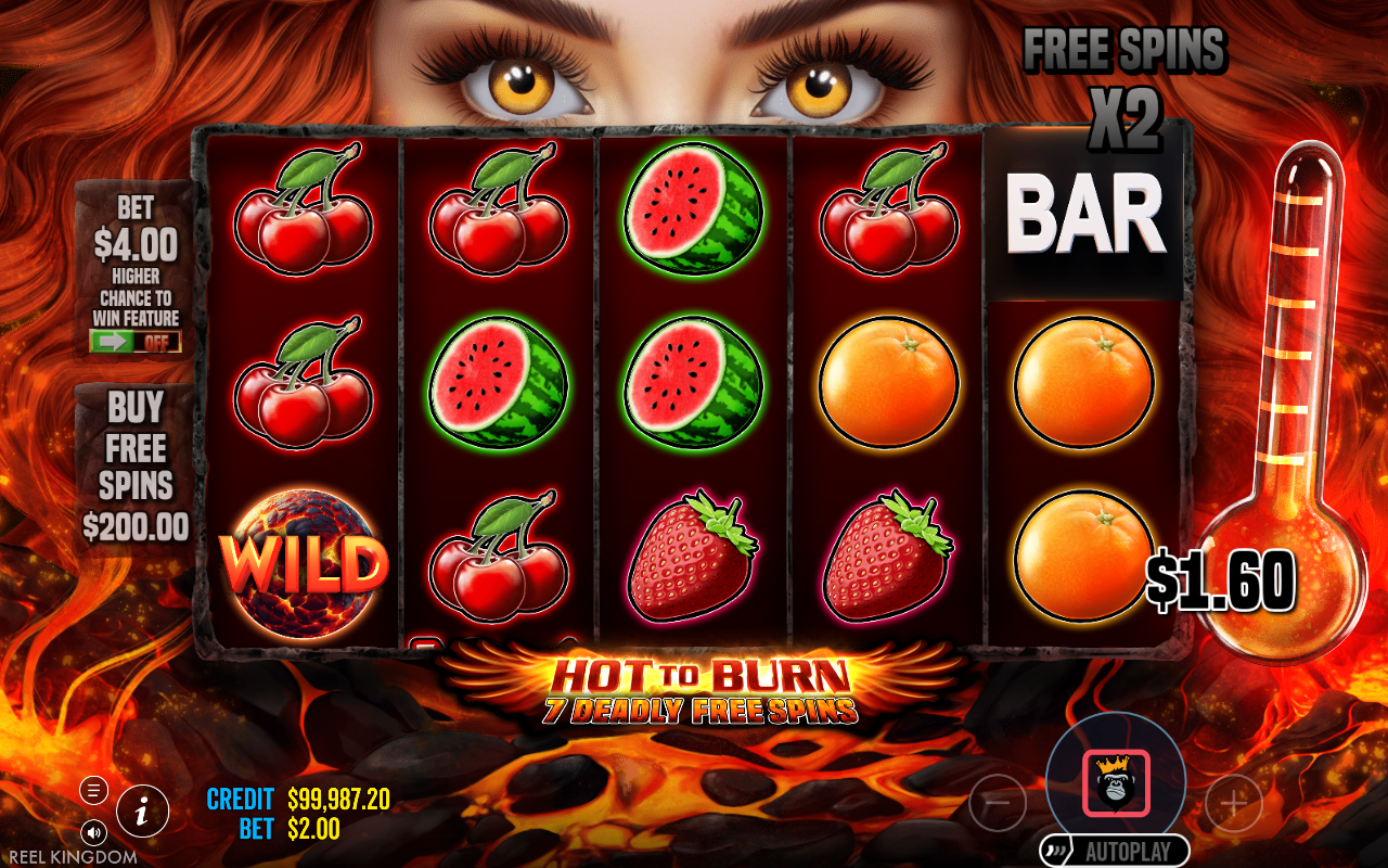 Hot to Burn - 7 Deadly Free Spins gameplay
