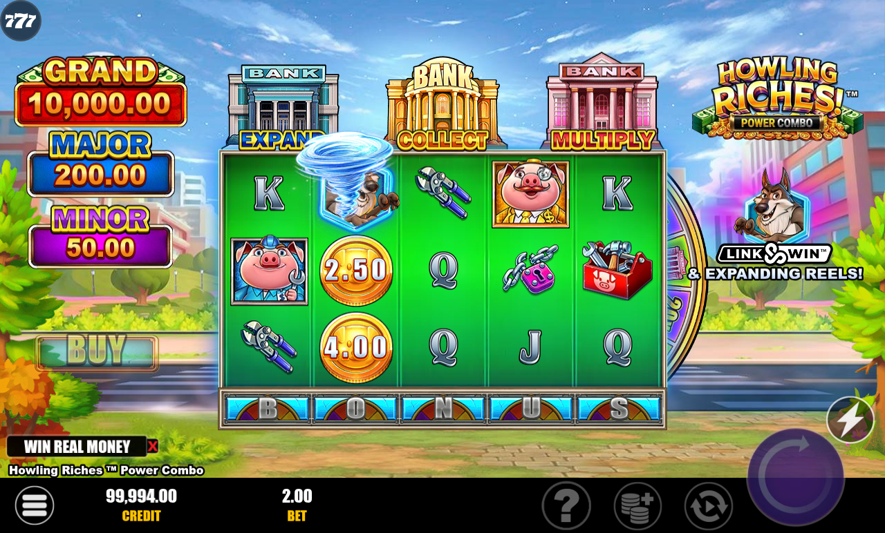 Howling Riches Power Combo gameplay