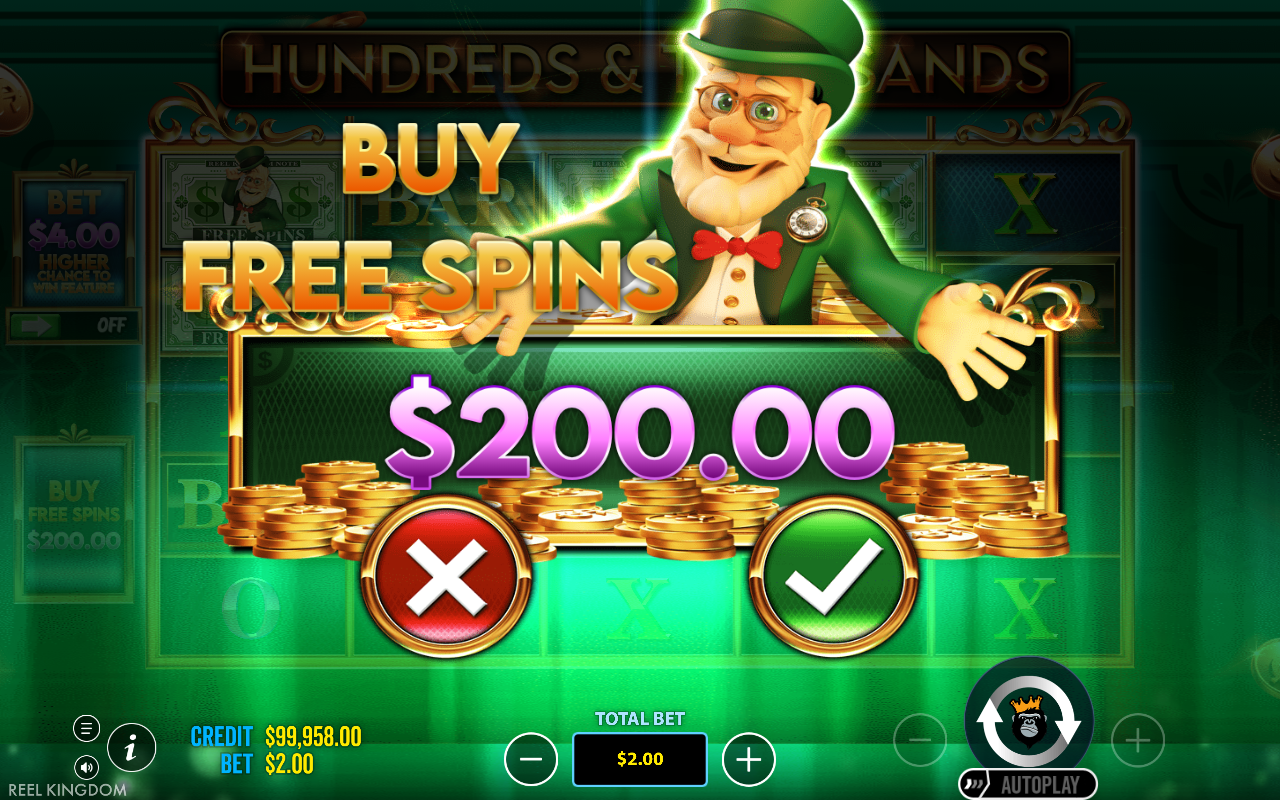 Hundreds and Thousands bonus buy menu