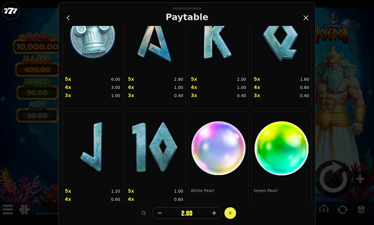 Hyper Frames Poseidon Hyper Frames Bonus rules