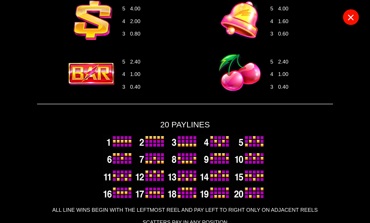 Hyper Strike King Millions information screen