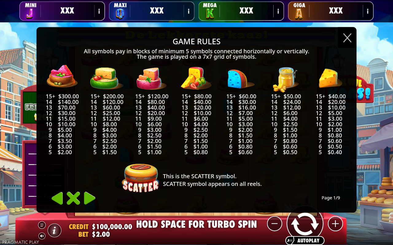 Ik wil Kaas! - Oranje Jackpot information screen