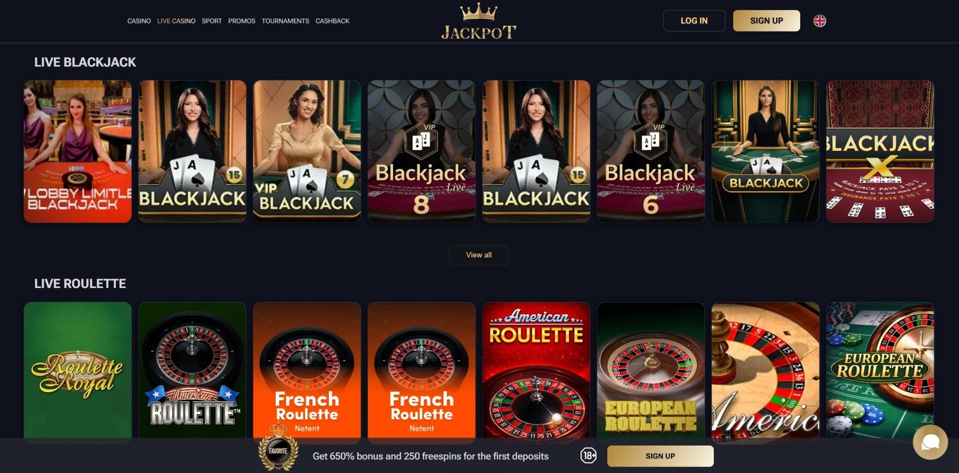 Jack-Pot Live Casino
