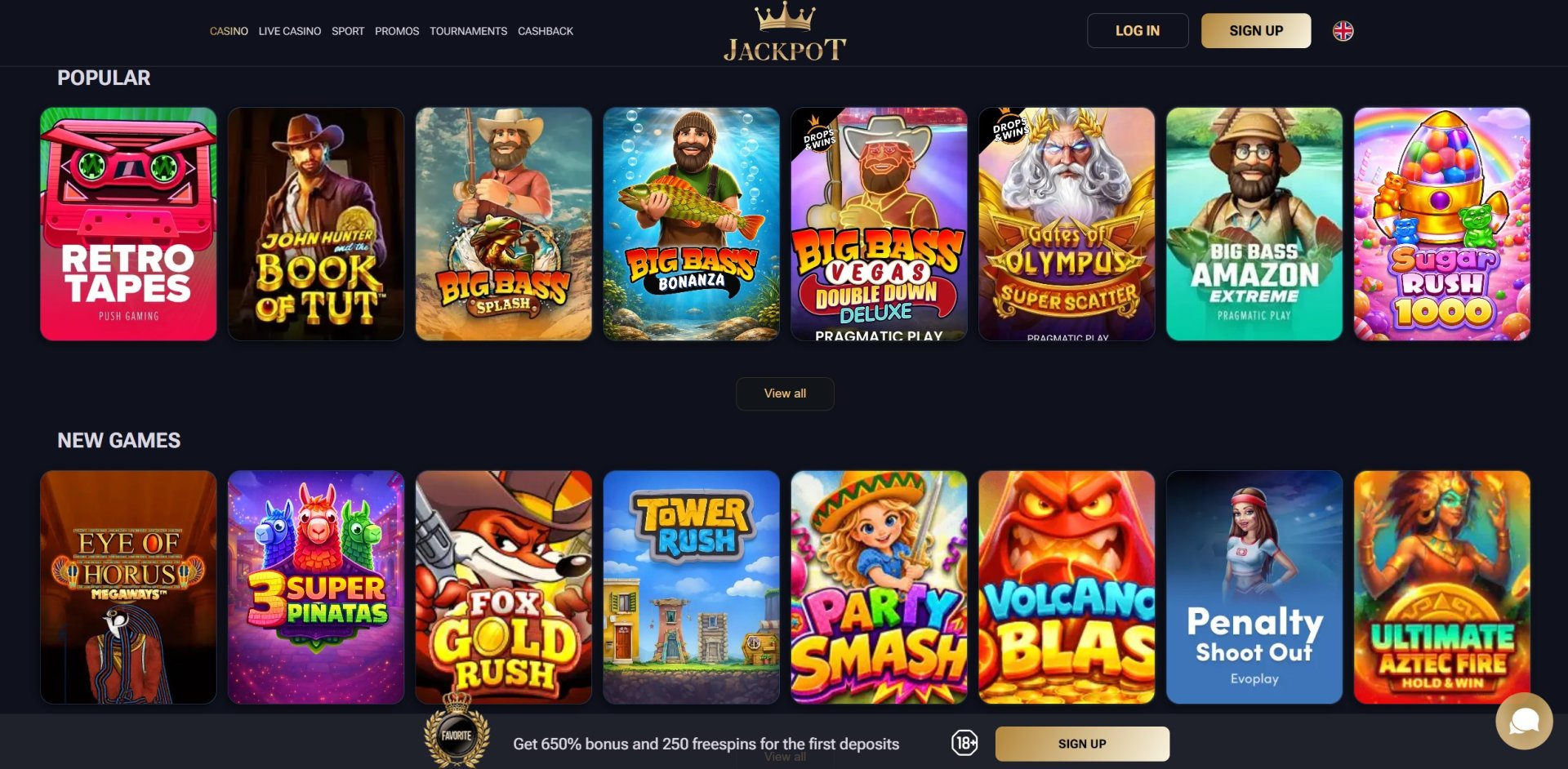 Jack-Pot Slot Selection