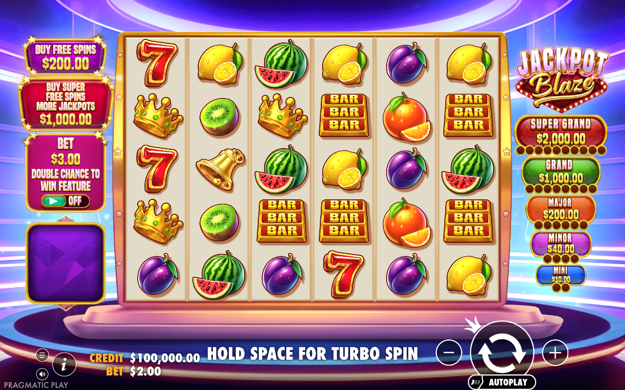 Jackpot Blaze base game