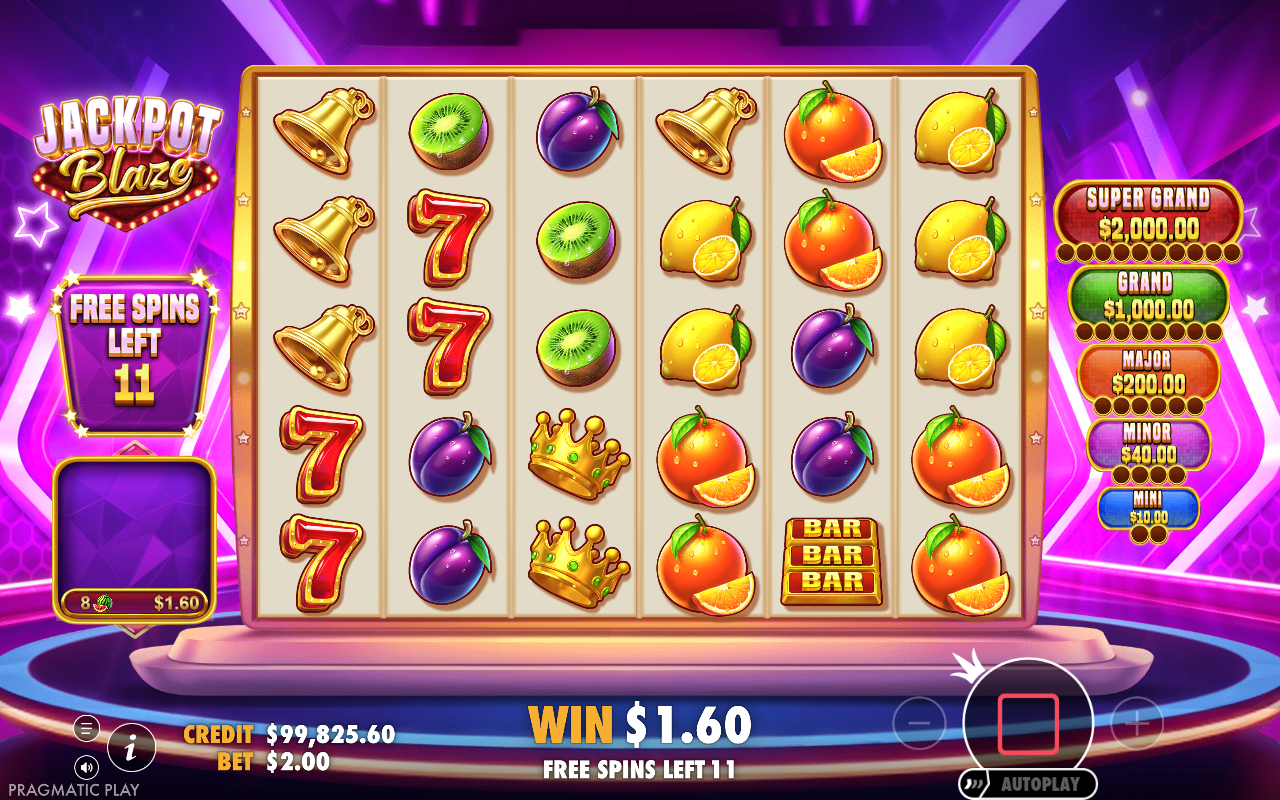 Jackpot Blaze bonus round