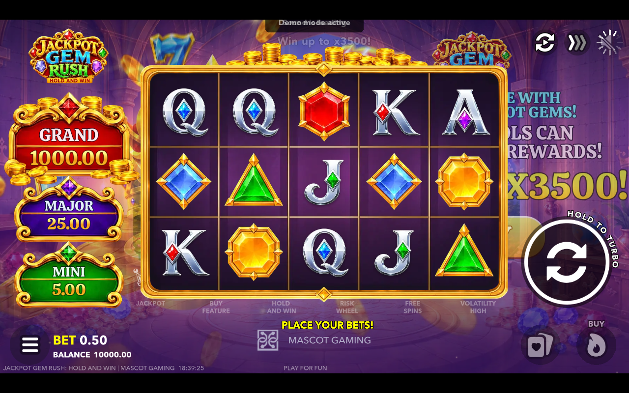 Jackpot Gem Rush base game