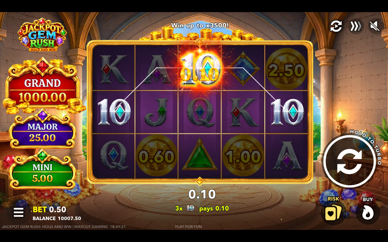 Jackpot Gem Rush gameplay