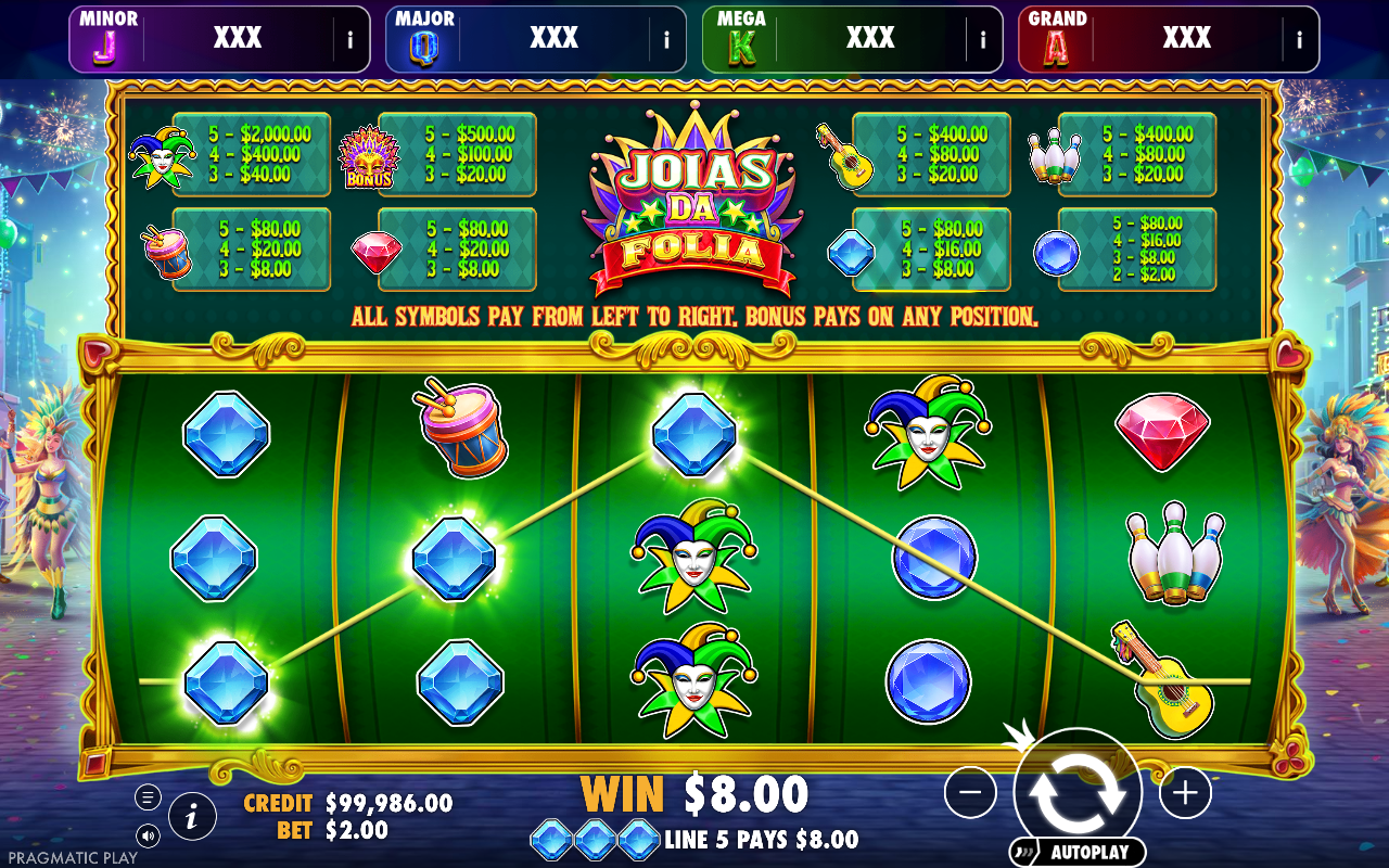 Joias da Folia - Brasil Jackpot gameplay