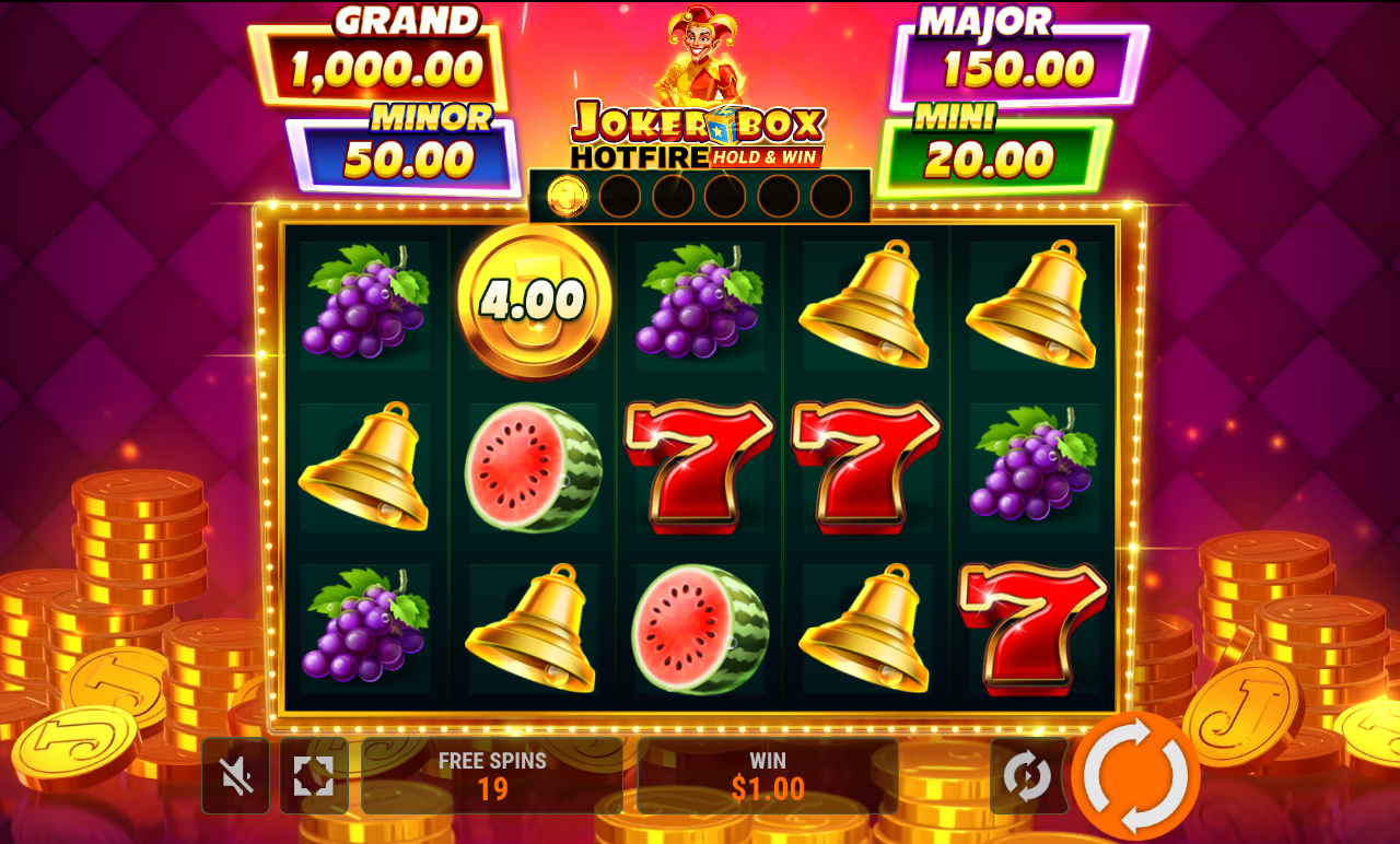 Joker Box Hotfire bonus round