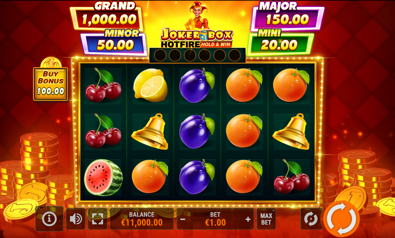Joker Box Hotfire Hold & Win base game