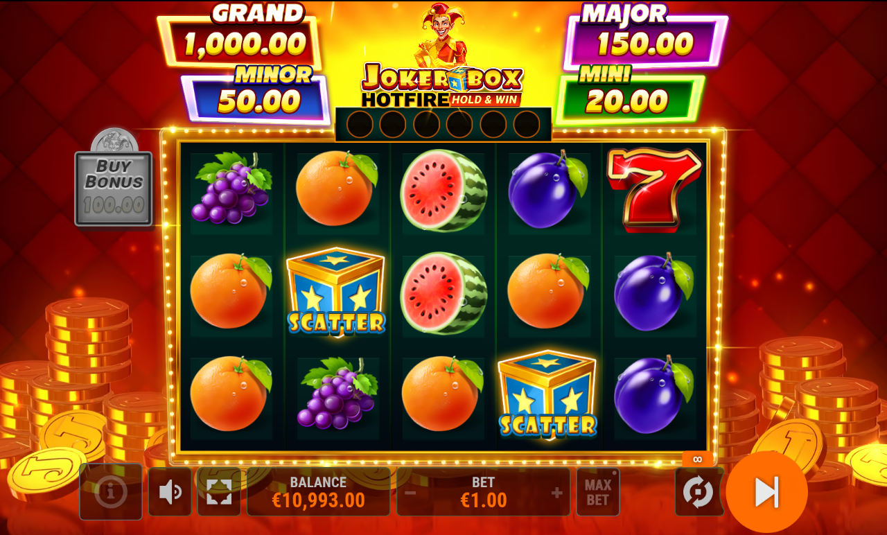 Joker Box Hotfire Hold & Win gameplay