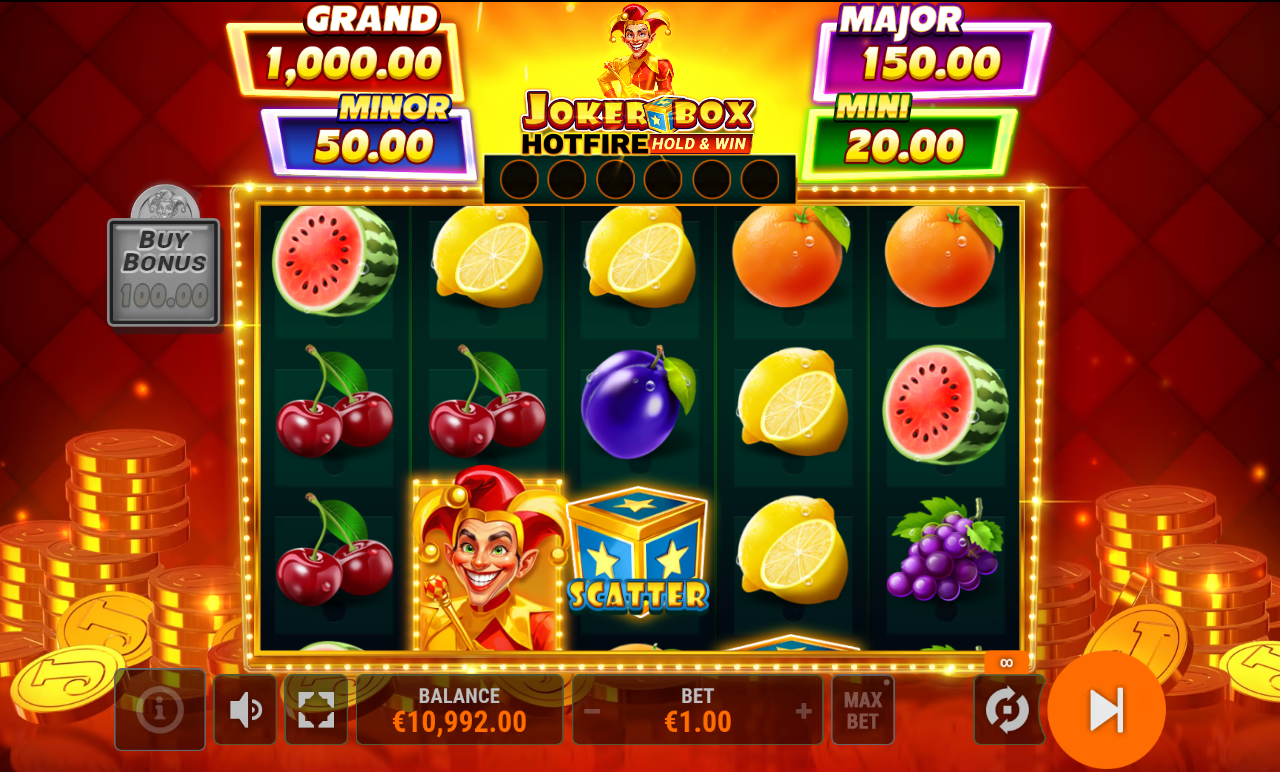 Joker Box Hotfire Hold & Win gameplay