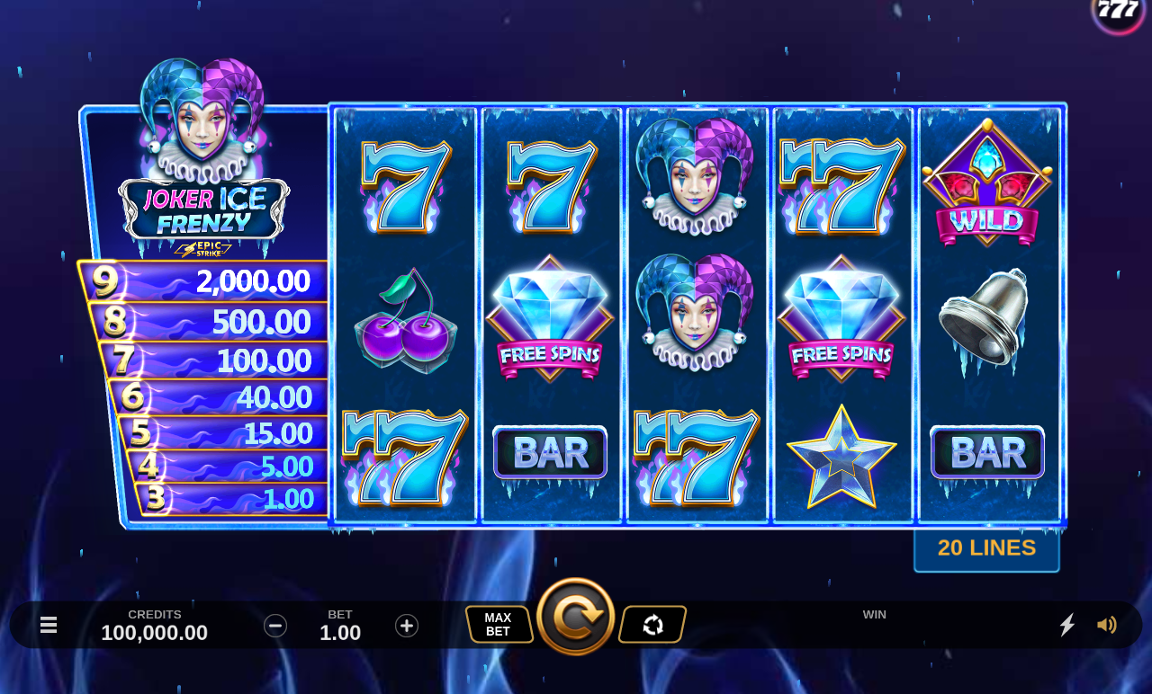 Joker Ice Frenzy Epic Strike base game