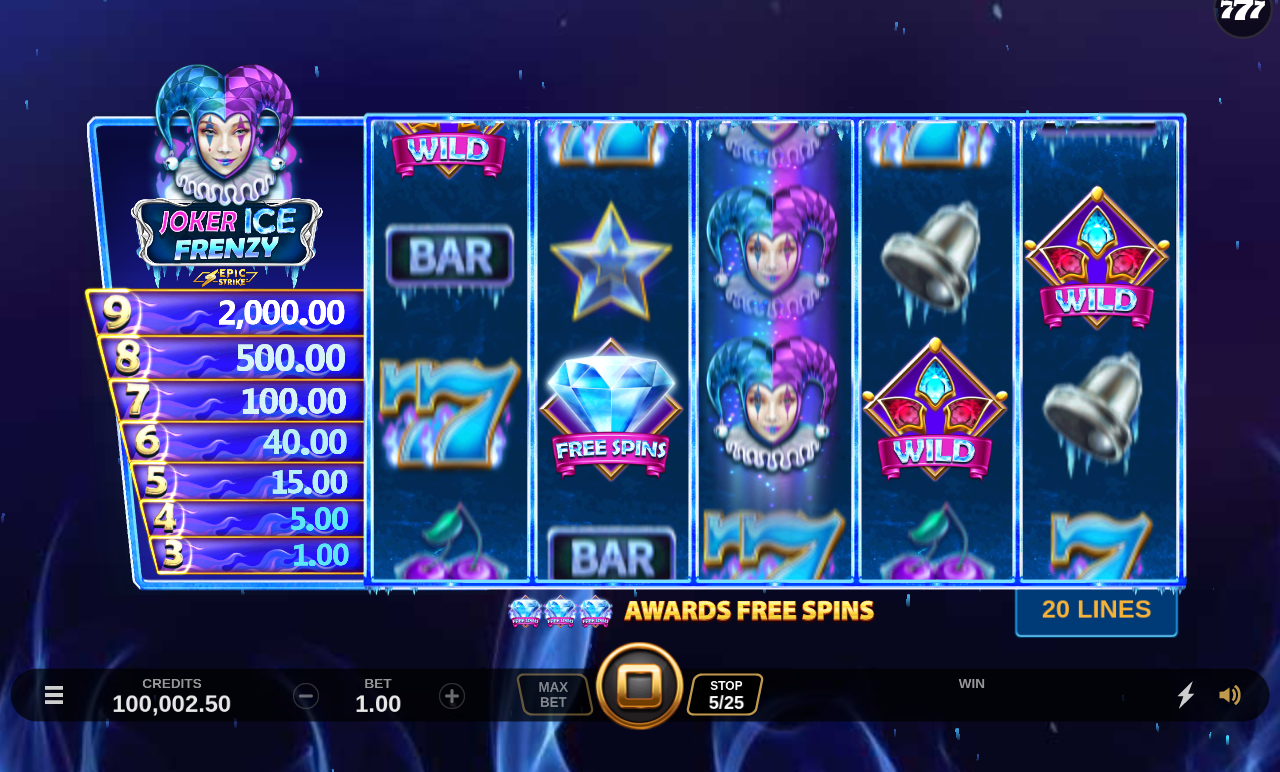 Joker Ice Frenzy Epic Strike gameplay