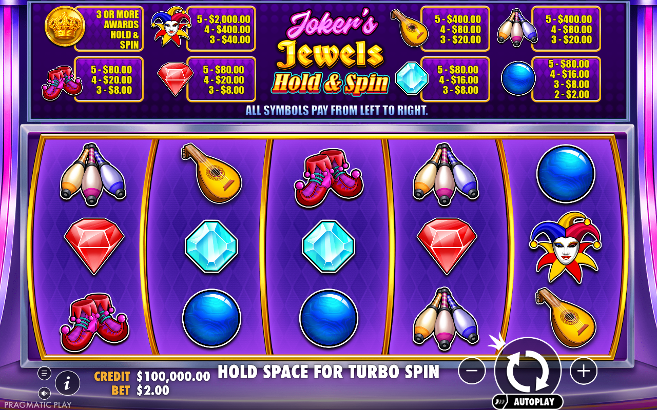 Joker's Jewels Hold & Spin base game