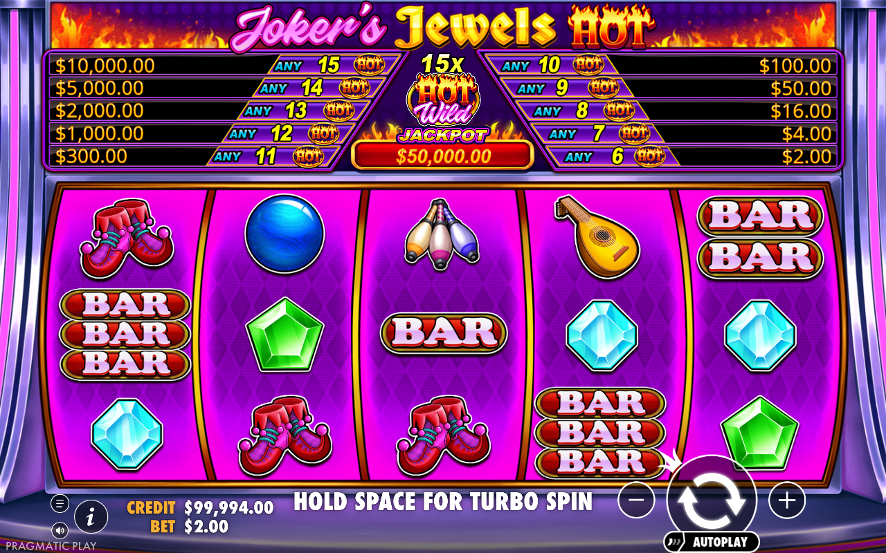 Joker's Jewels Hot gameplay