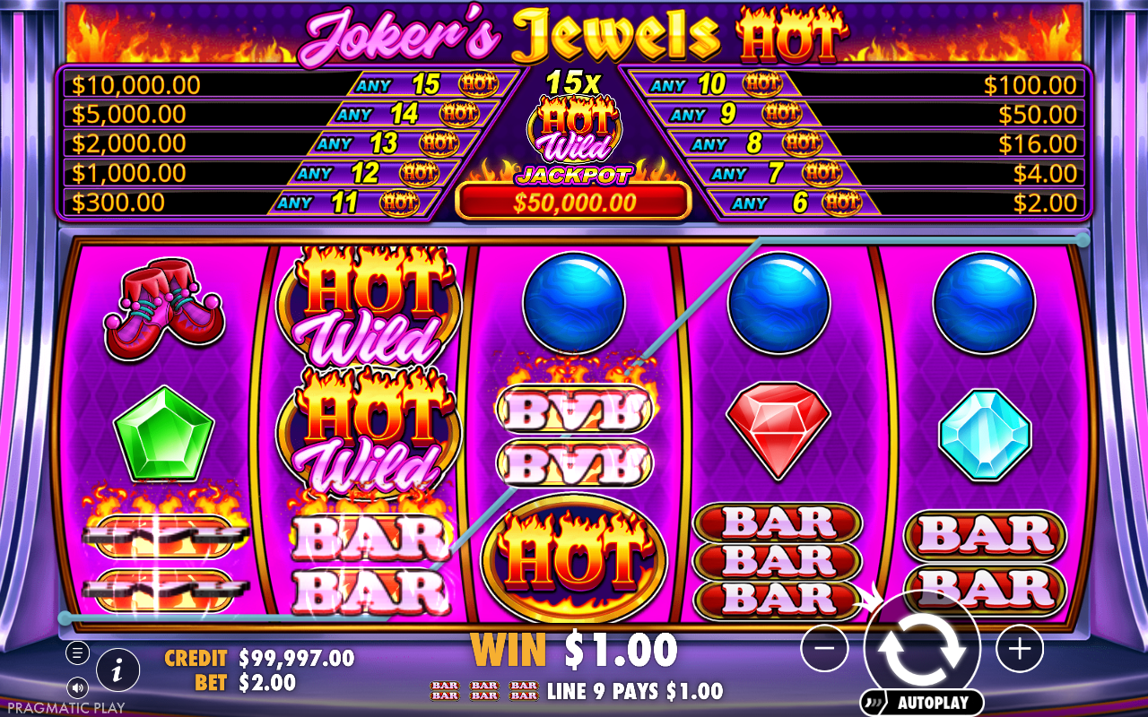 Joker's Jewels Hot gameplay