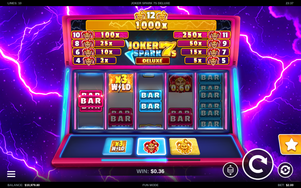 Joker Spark 7s Deluxe gameplay
