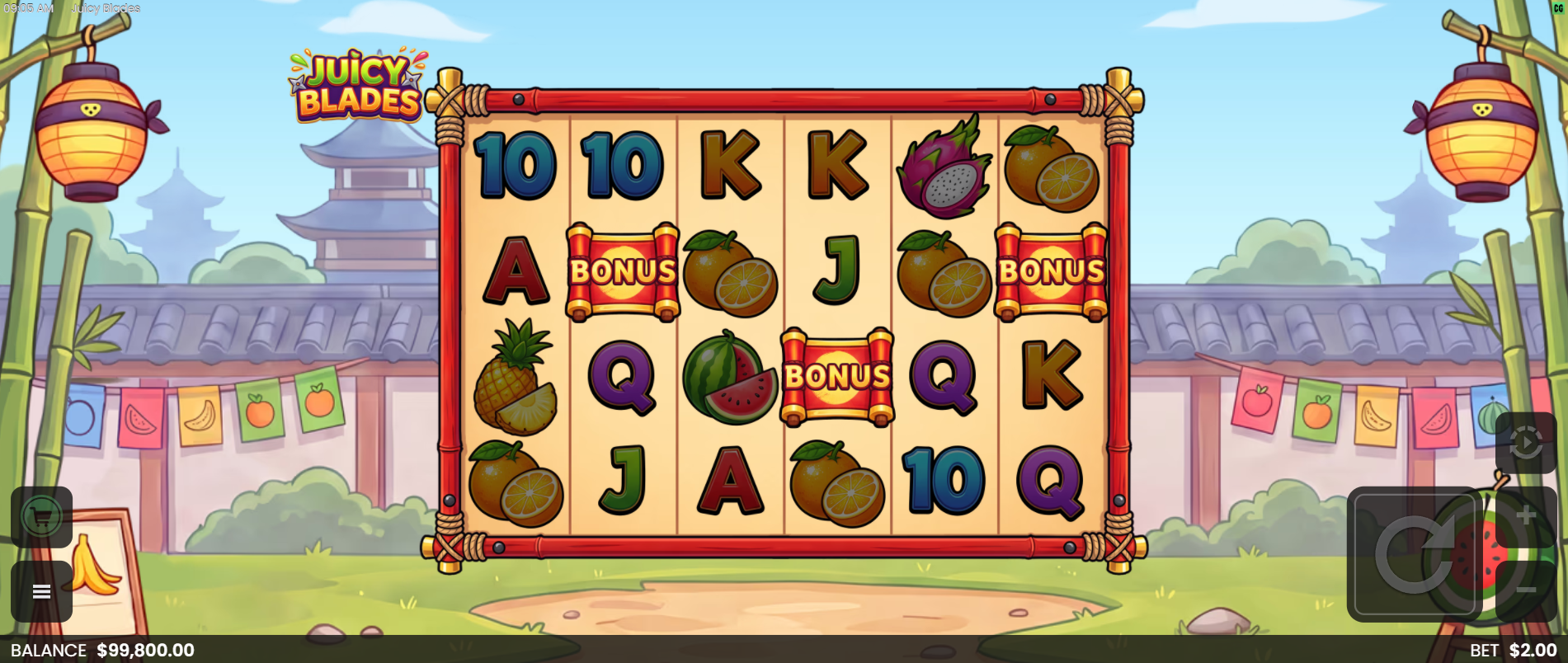 Juicy Blades free spins trigger