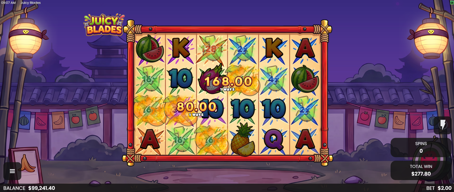 Juicy Blades Super Bonus play