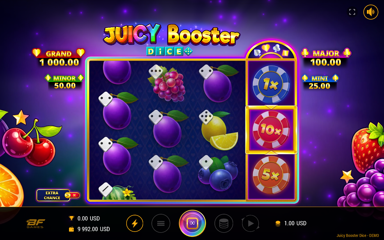 Juicy Booster Dice gameplay