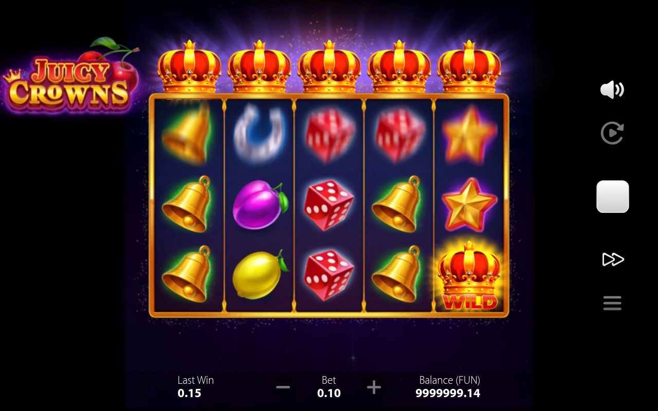 Juicy Crowns gameplay with Crown wilds on the reels