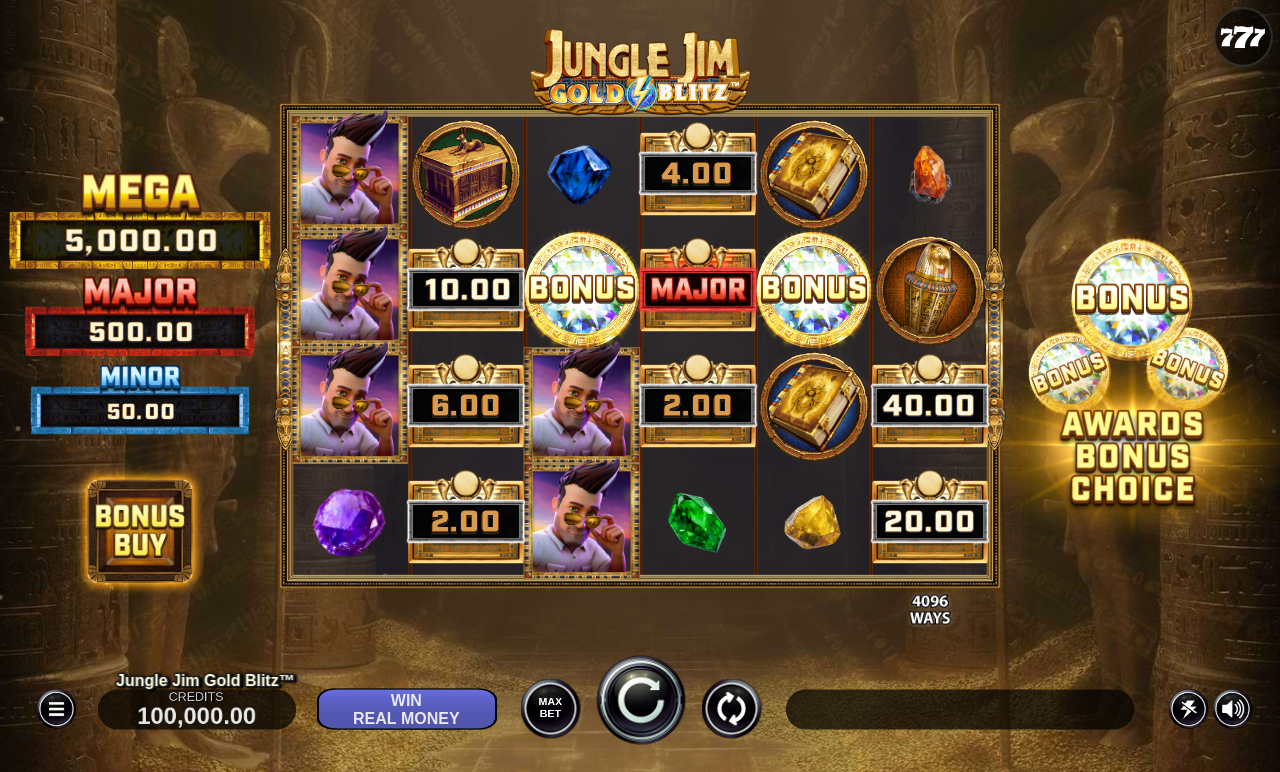Jungle Jim Gold Blitz base game