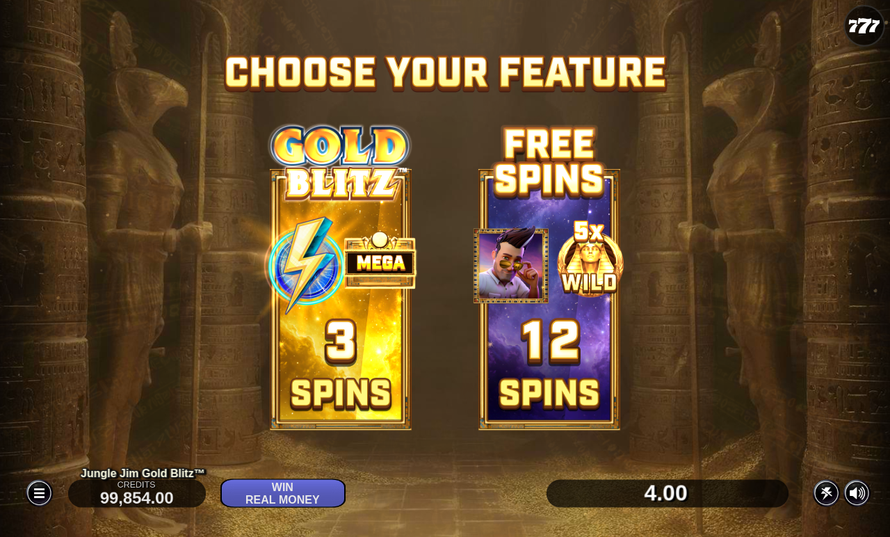 Jungle Jim Gold Blitz bonus round