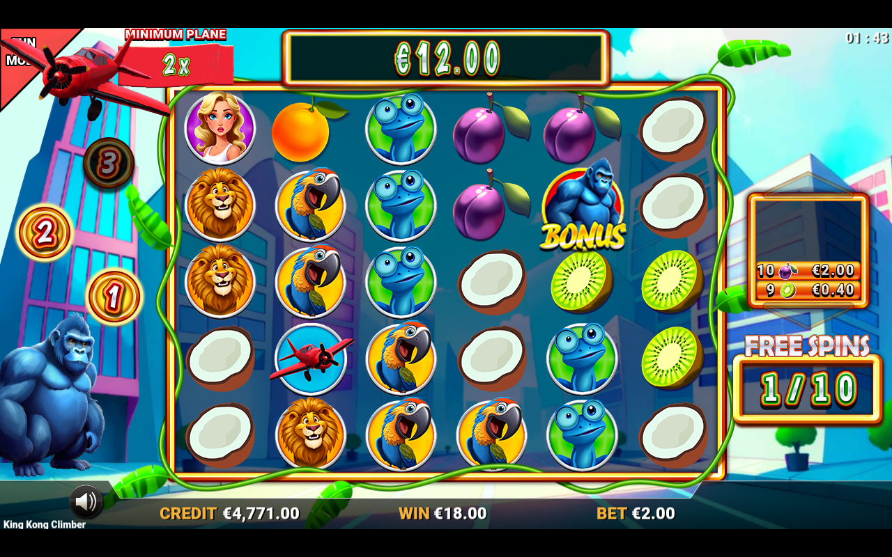 King Kong Climber bonus round