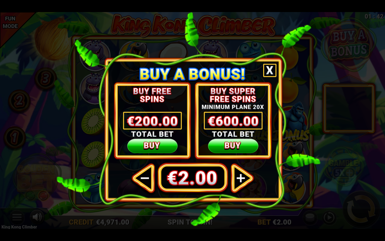 King Kong Climber bonus buy