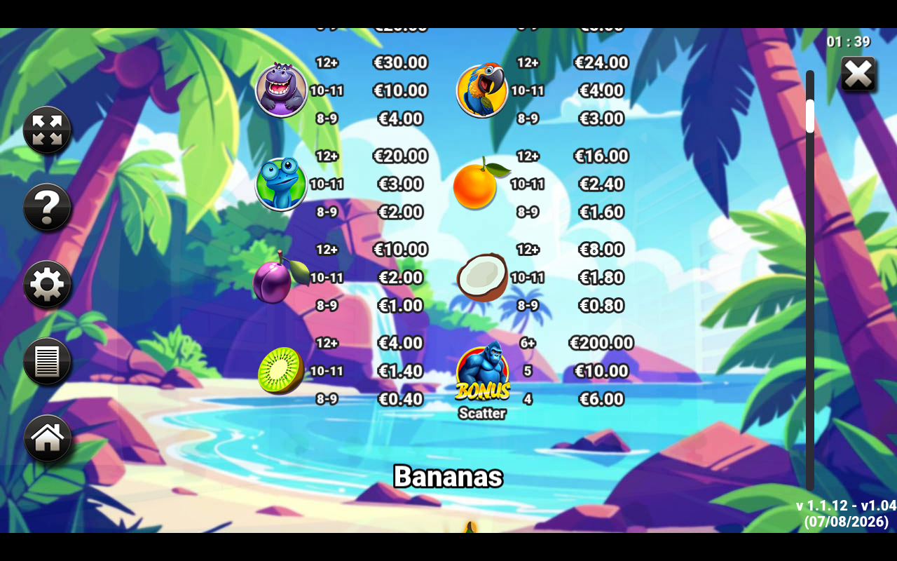 King Kong Climber information screen