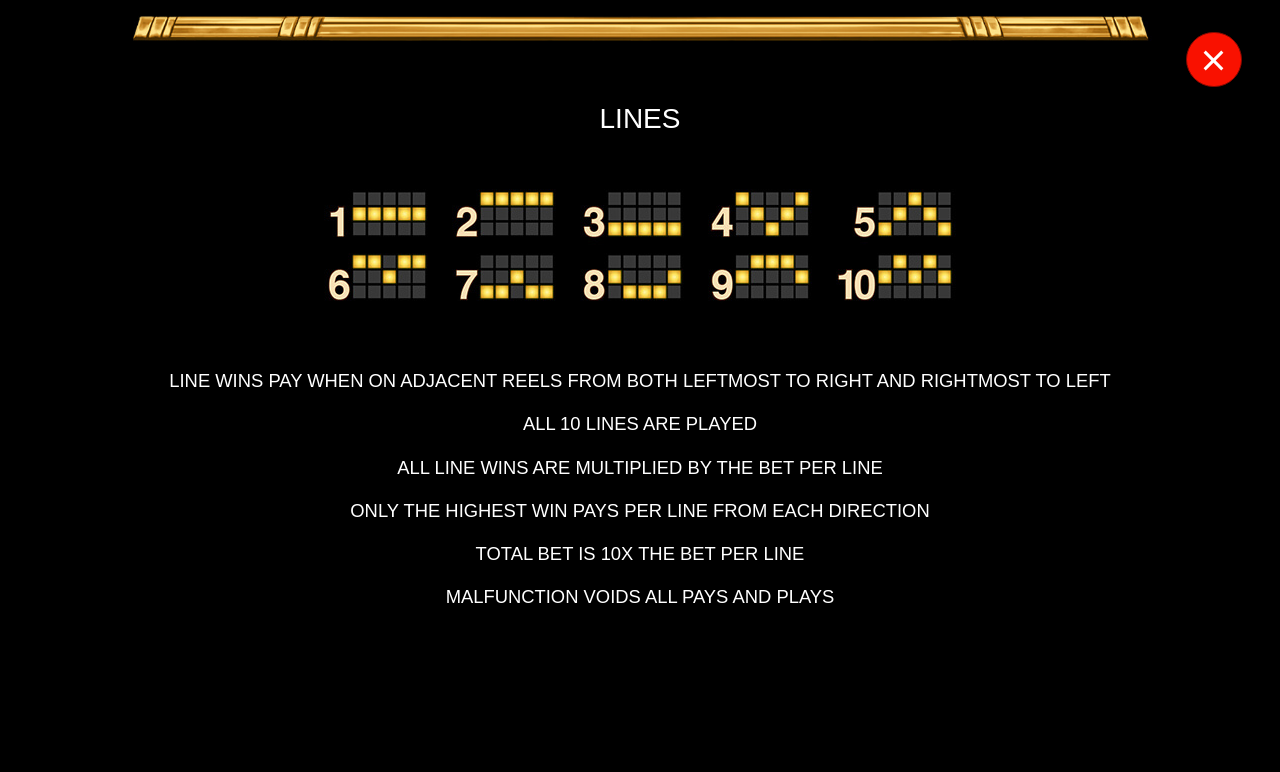 King of Alexandria information screen