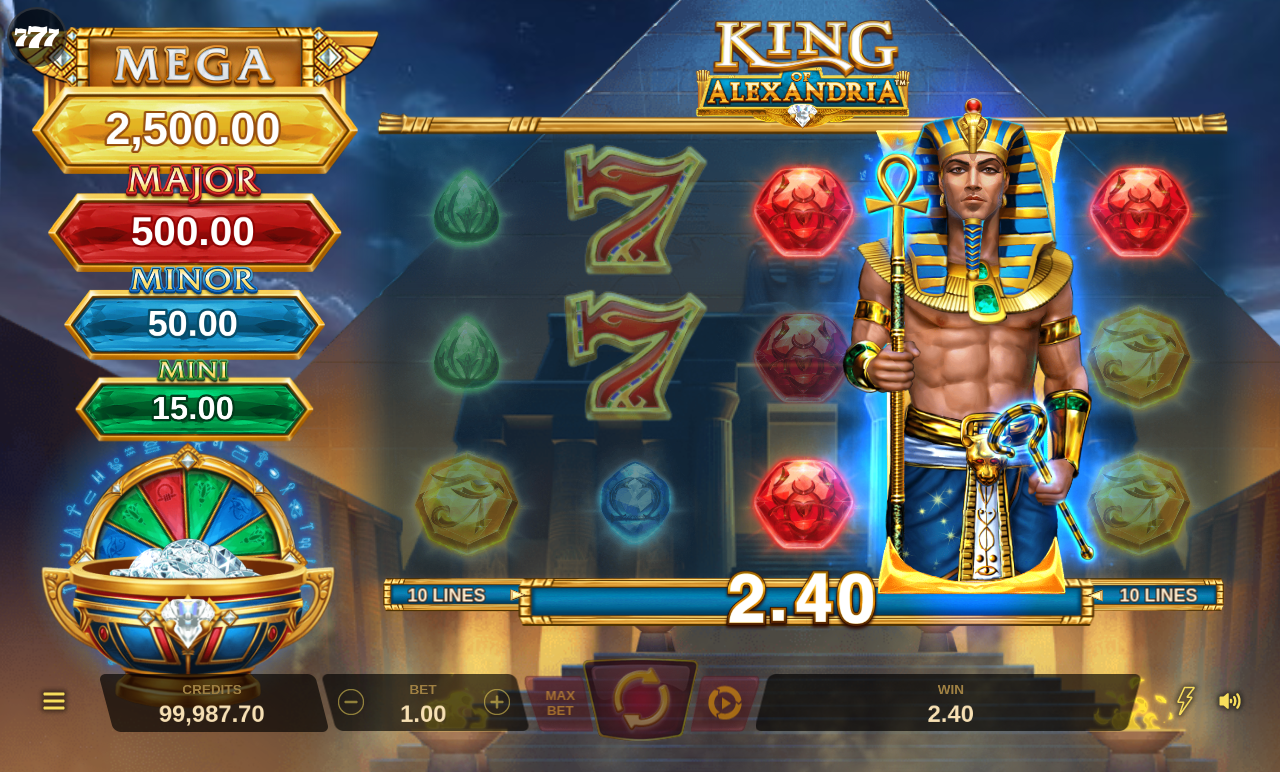 King of Alexandria gameplay with expanded wild
