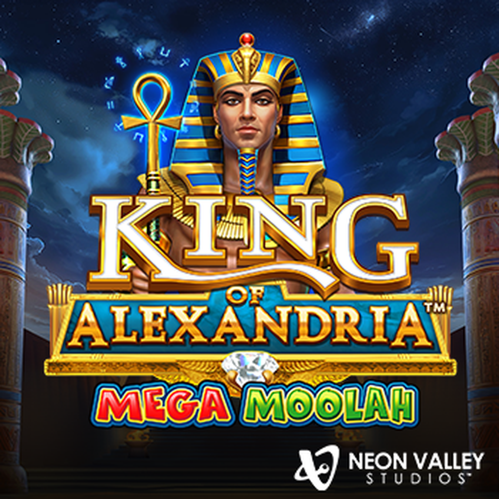 King of Alexandria Mega Moolah slot by Neon Valley Studios