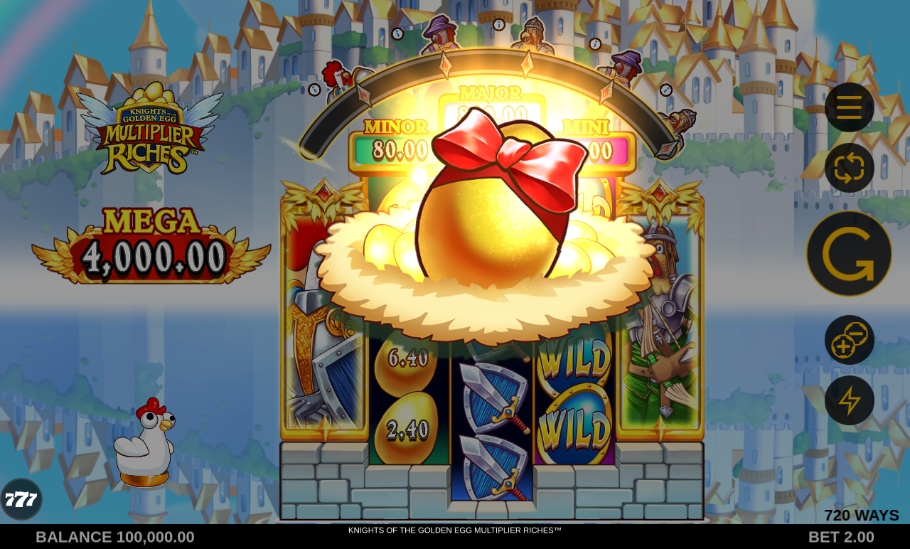Knights of the Golden Egg Multiplier Riches base game