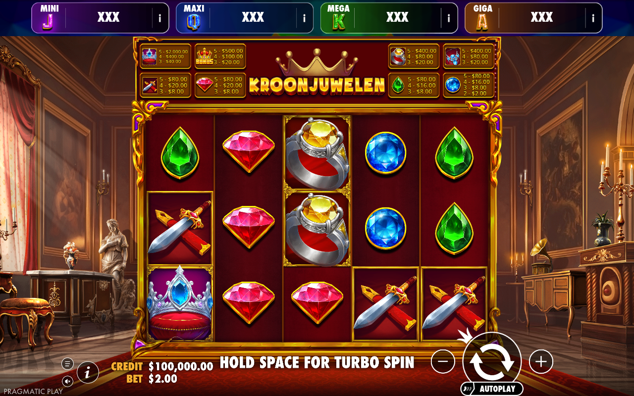 Kroonjuwelen - Oranje Jackpot base game