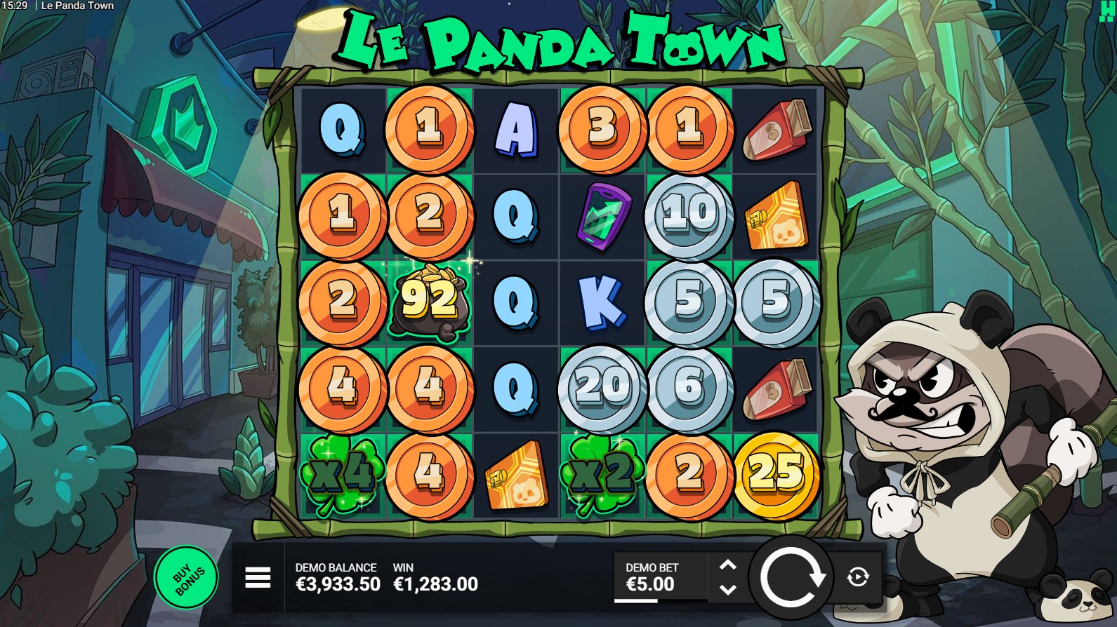 Le Panda Town All That Glitters Is Gold bonus