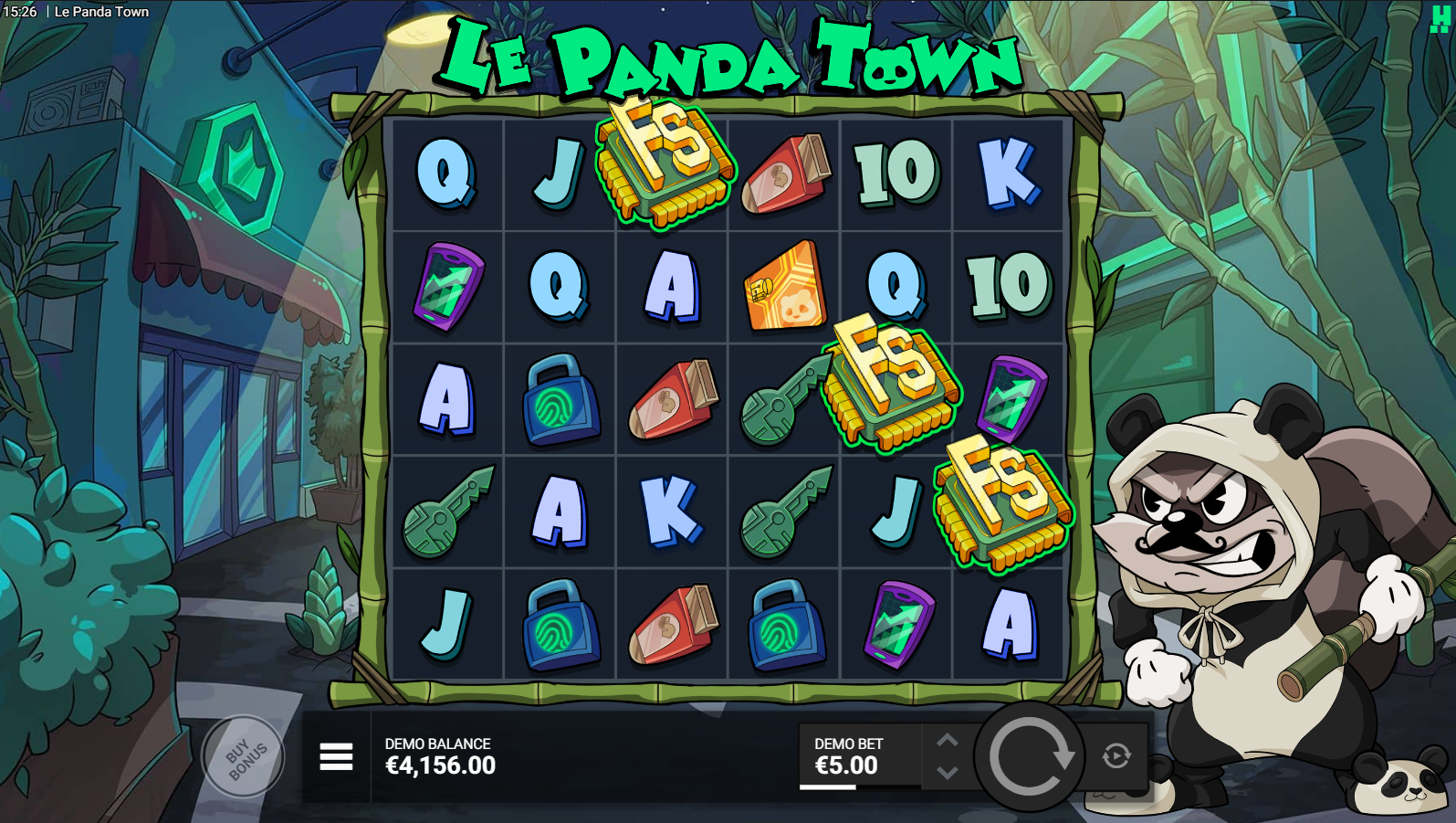 Le Panda Town scatter symbols