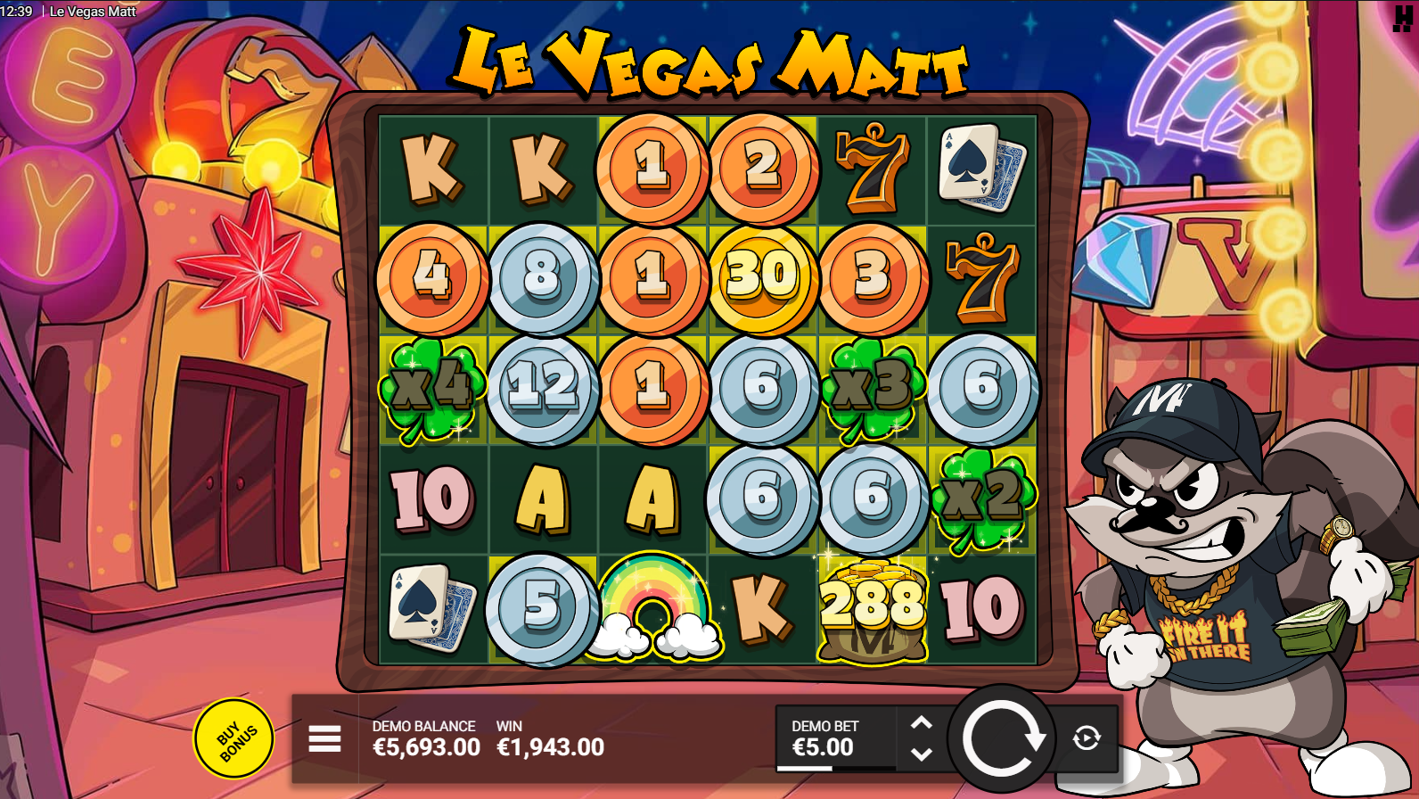 Le Vegas Matt All That Glitters Is Gold bonus